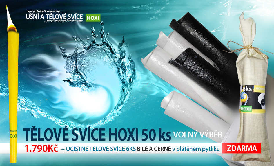Tělové svíce HOXI 50ks MIX a očistné tělové svíce ZDARMA
